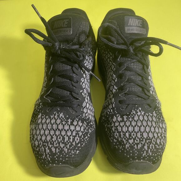 Size 8 - Nike Air Max Sequent 2 Metallic Hematite Woman Clean Black Silver - Picture 1 of 7